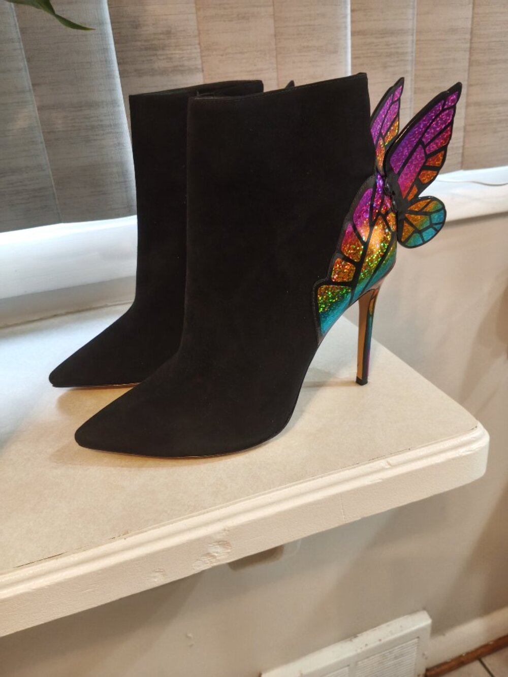 Sophia Webster Rainbow butterfly ankle boots NWT